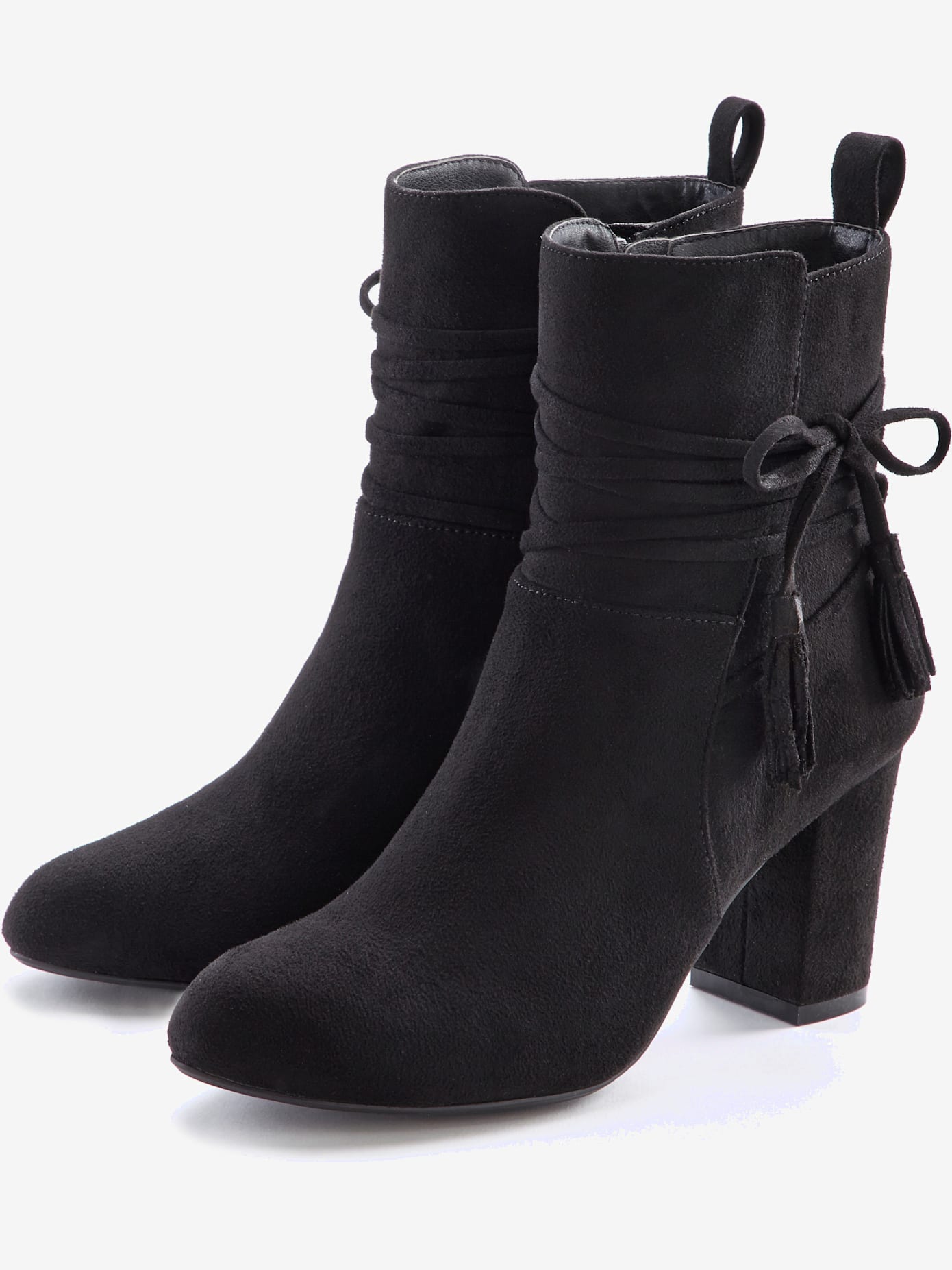Bottines liens à nouer raffinés et laçage