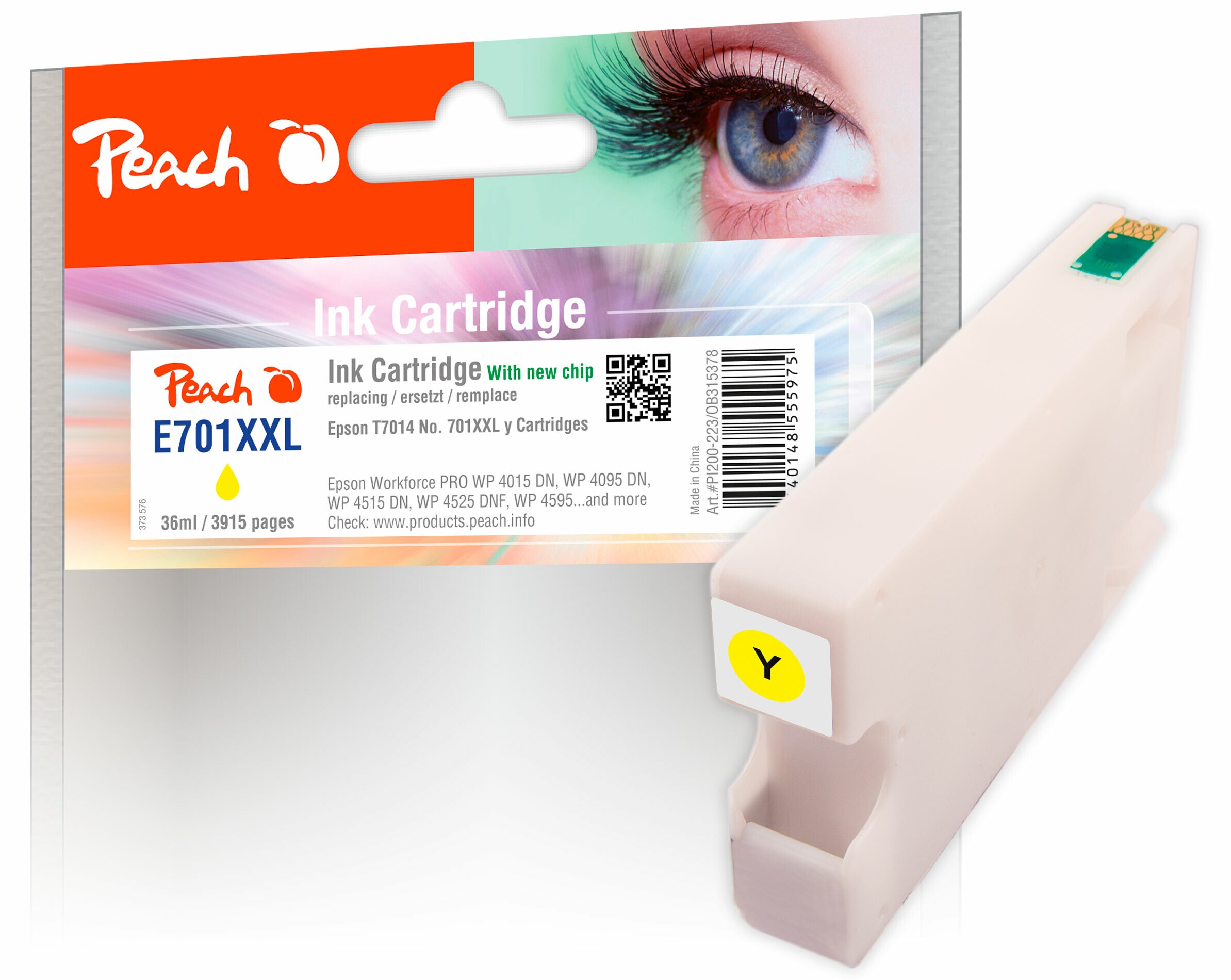 Peach E70Druckerpatrone XL ye ersetzt Epson T7014 y, C13T70144010 für z.B. Epson WorkForce Pro WP -4015 DN, Epson WorkForce Pro WP -4095 DN