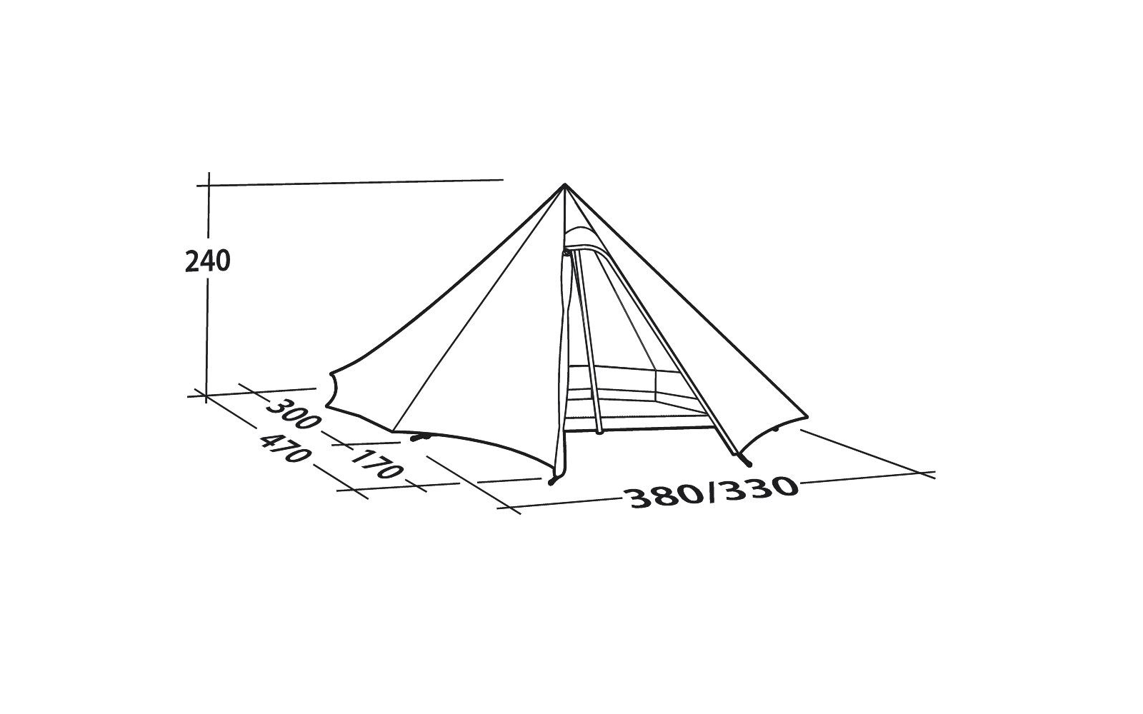 Robens Fairbanks Grande Tipi-Zelt khaki für 7 Personen