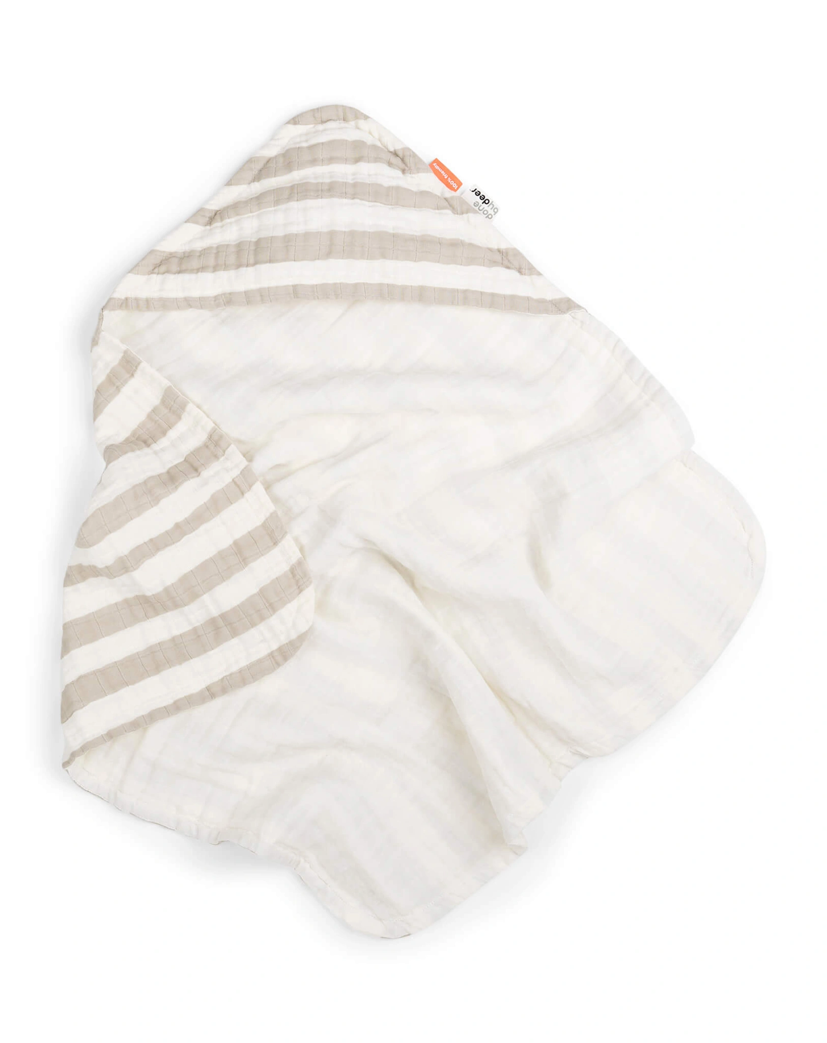 Kapuzenbadetuch STRIPES (70x70) in sand