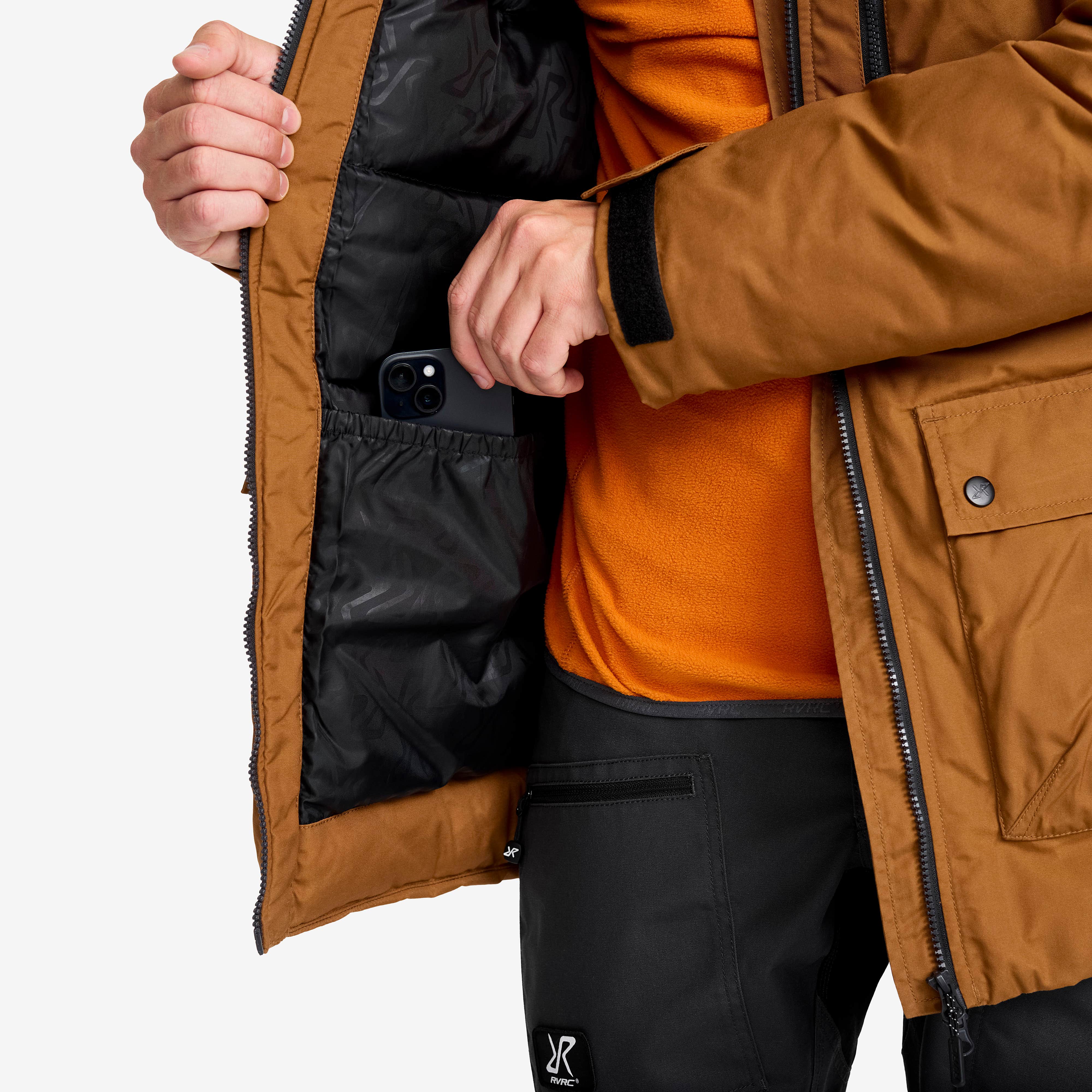 Outdoor Parka Herre Rubber