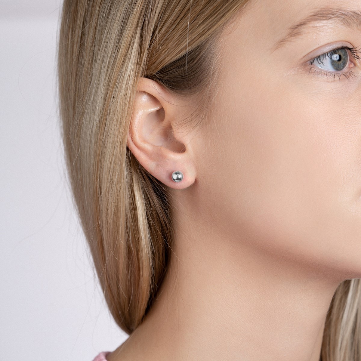 Boucles d'oreilles Brillaxis boule argent 4mm
