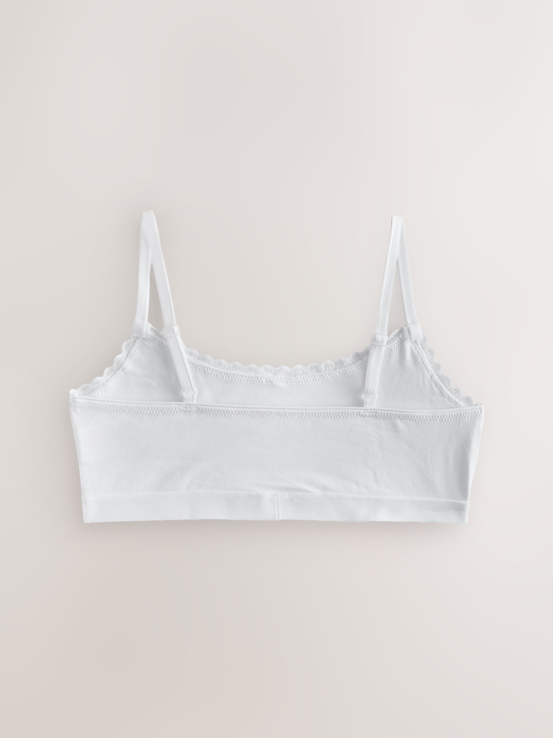 Wit - Set van 3 crop tops met bandjes (5 - 16 jr)