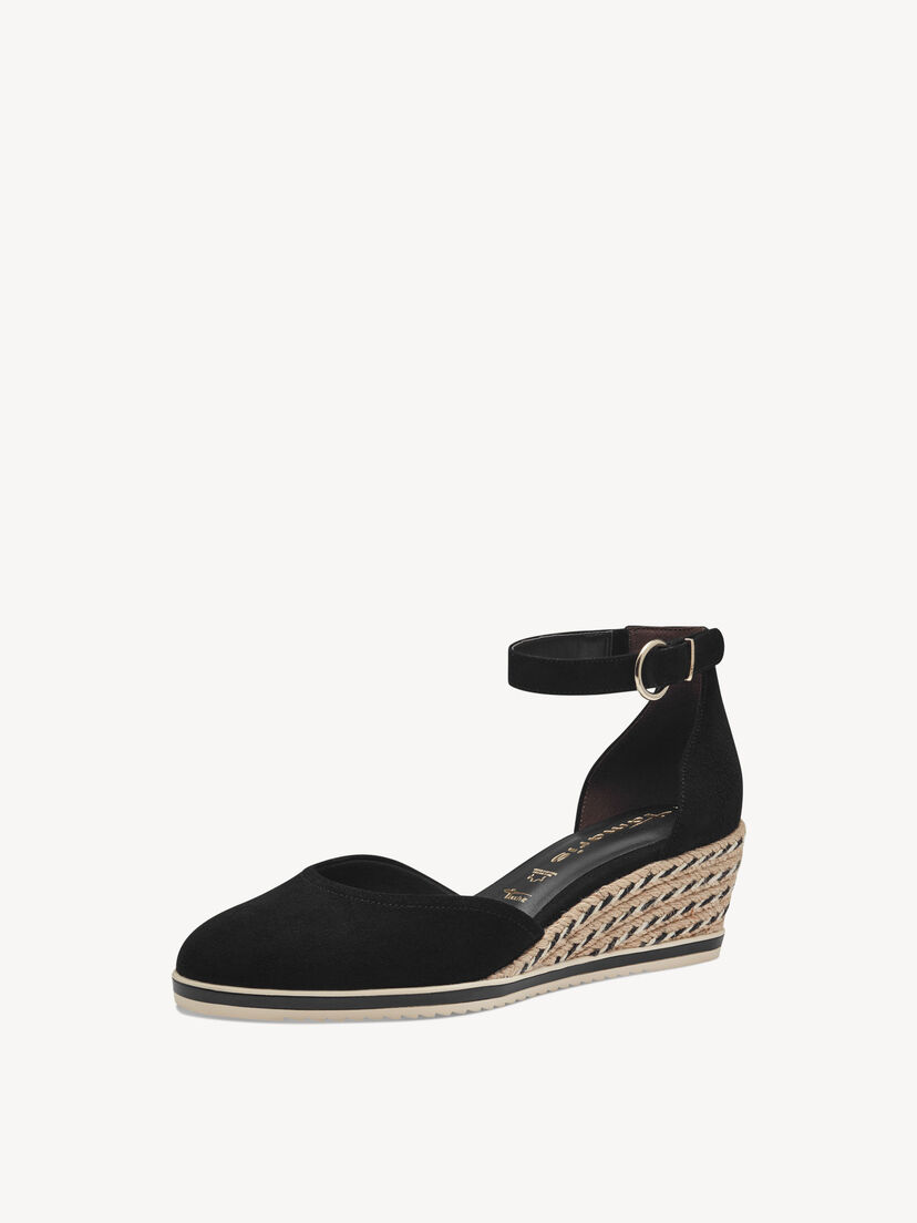 Leren Sleehakpumps - zwart