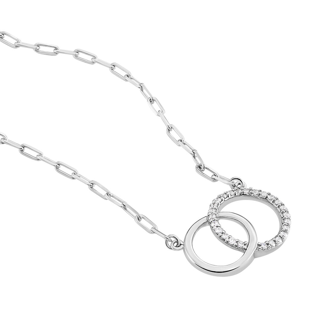 Collier Isabel Argent Blanc Oxyde De Zirconium
