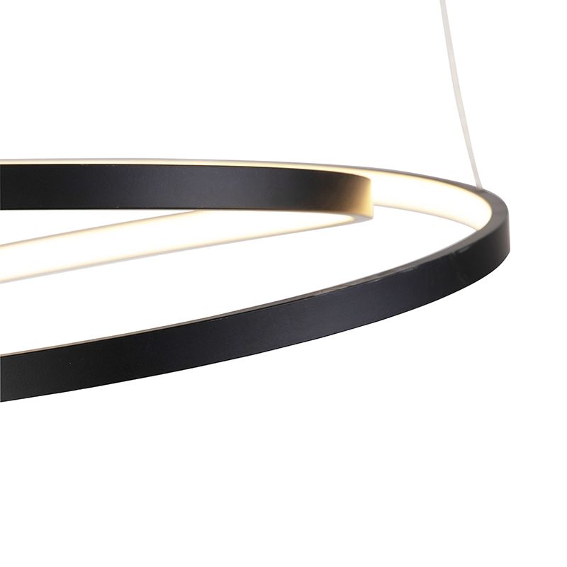 Design hanglamp zwart 55cm incl. LED dimbaar - Rowan