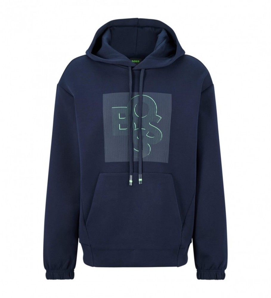 BOSS Sudadera Sooded marino