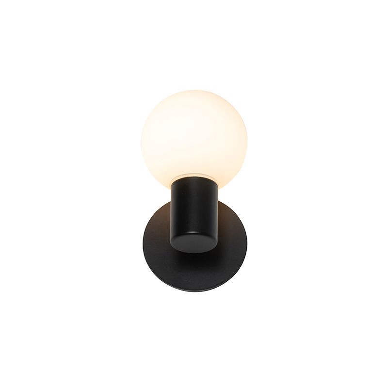 Moderne wandlamp zwart IP44 - Cederic Up