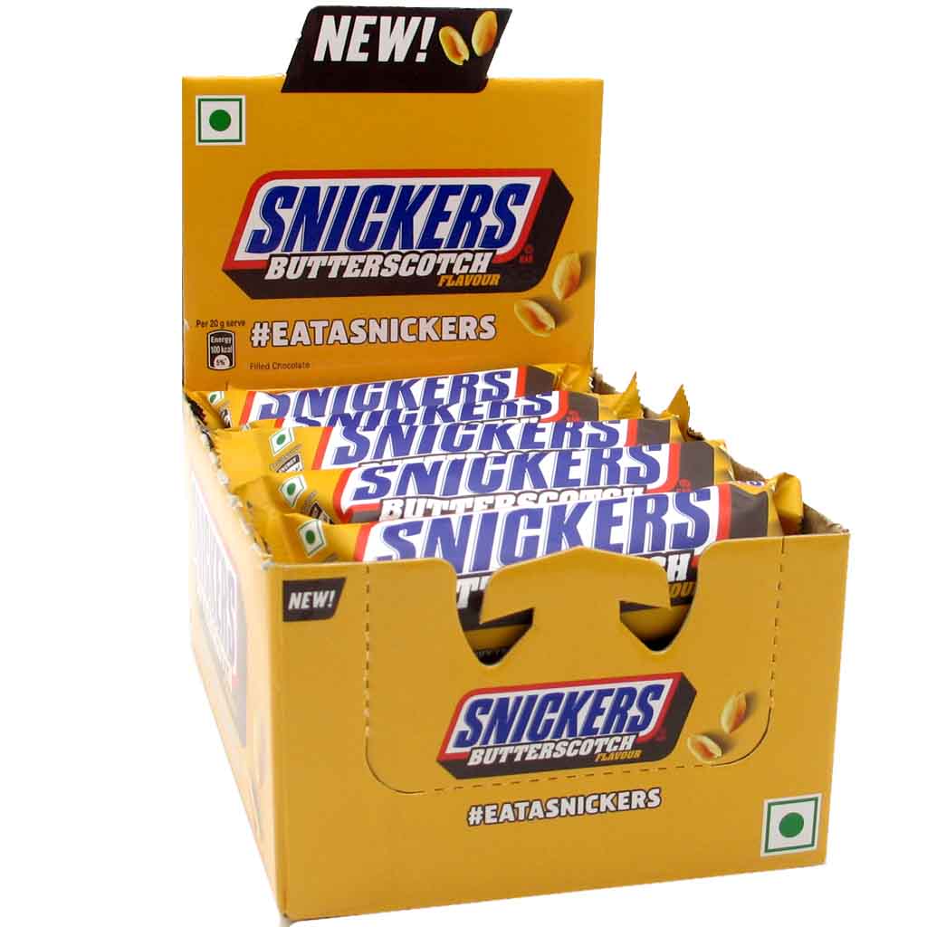Snickers Indien Butterscotch Schokoriegel 15x40g=600g MHD:4.4.25