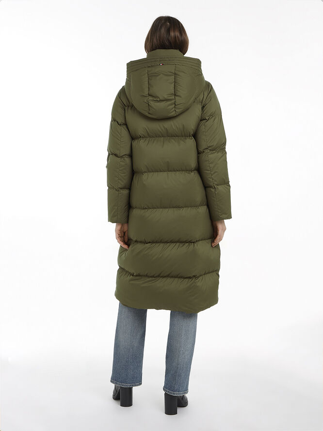 Tommy Hilfiger HW DOWN CASUAL MAXI Army green