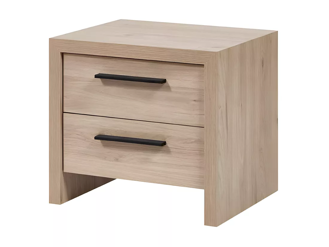 Chambre Adulte Complète (140*200) Bois clair - ANAELLE