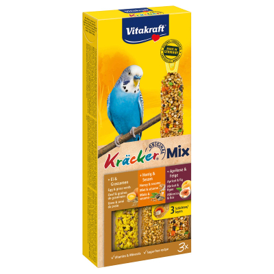 Vitakraft Kräcker Trio Ei, Frucht und Honig für Sittiche