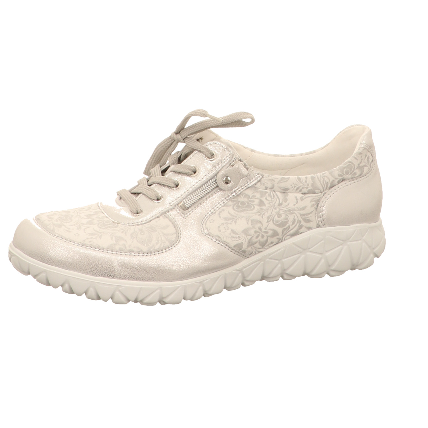 Waldläufer Schnürhalbschuh weiss/weiss kombi