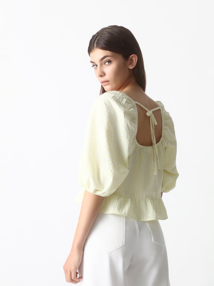 Blusa xadrez vichy - Verde