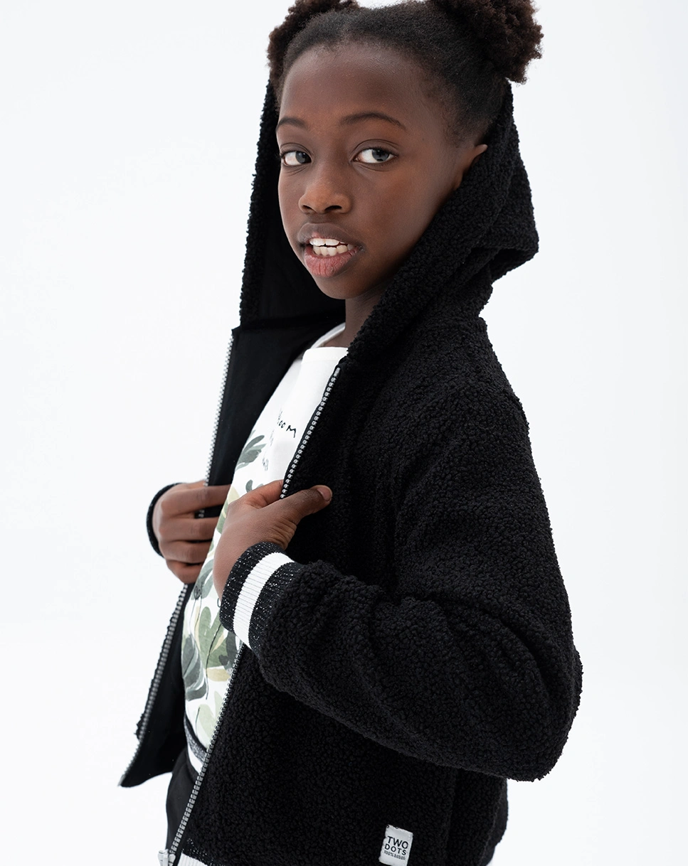 Plüschjacke BLACK BEAUTY in schwarz