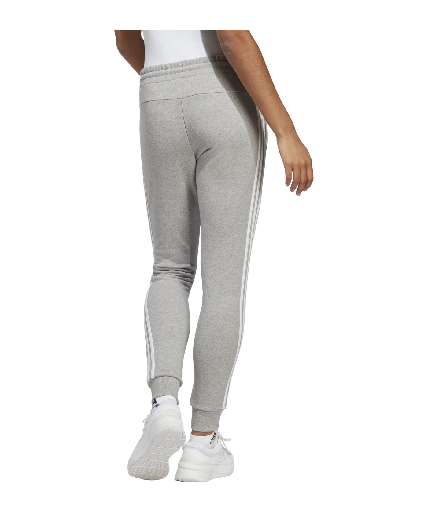adidas Essentials 3-Stripes French Terry Cuffed Pants Grey