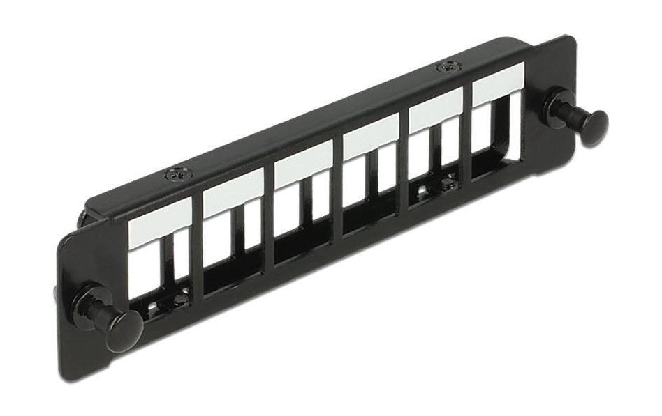 Halterung Keystone 6-Port Geräte-LeerpanelLeerpanel mit 6 Ports, Metall, schwarz