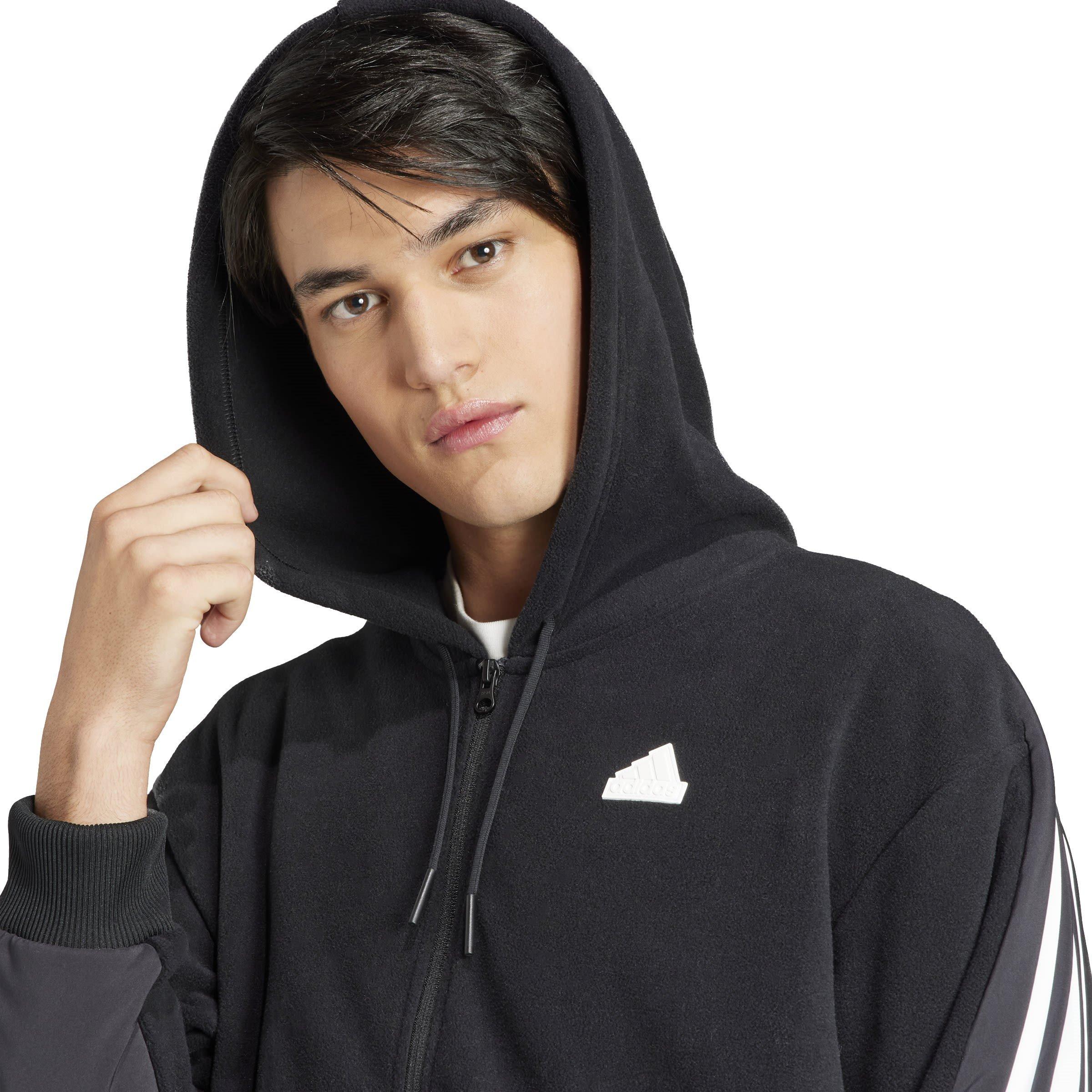 adidas Future Icons 3 Stripes Full Zip Hoodie Mens