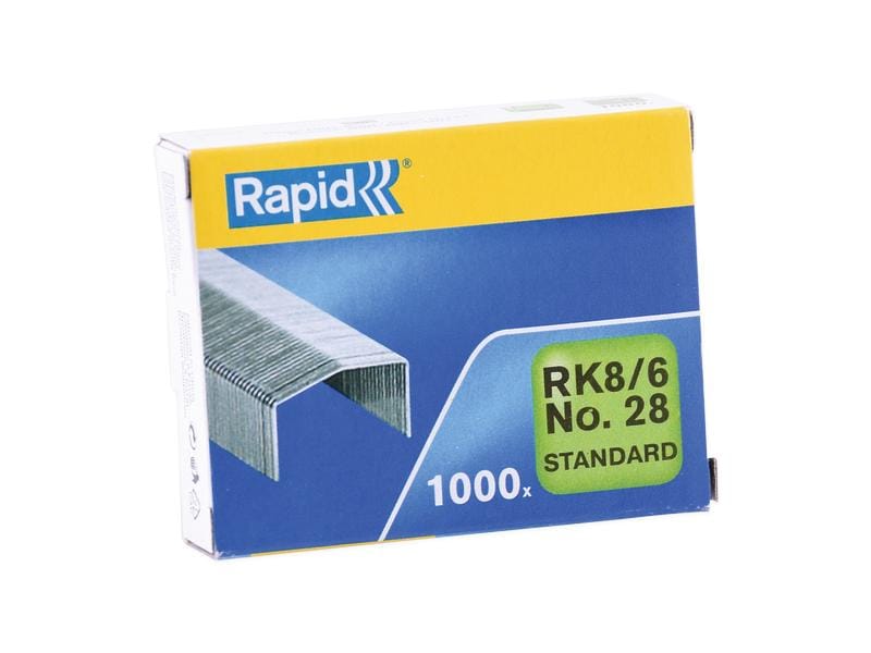Rapid Heftklammern RK8, 10 x 1050 Stück Heftklammern für RK8 Heftgeräte, verzinkt