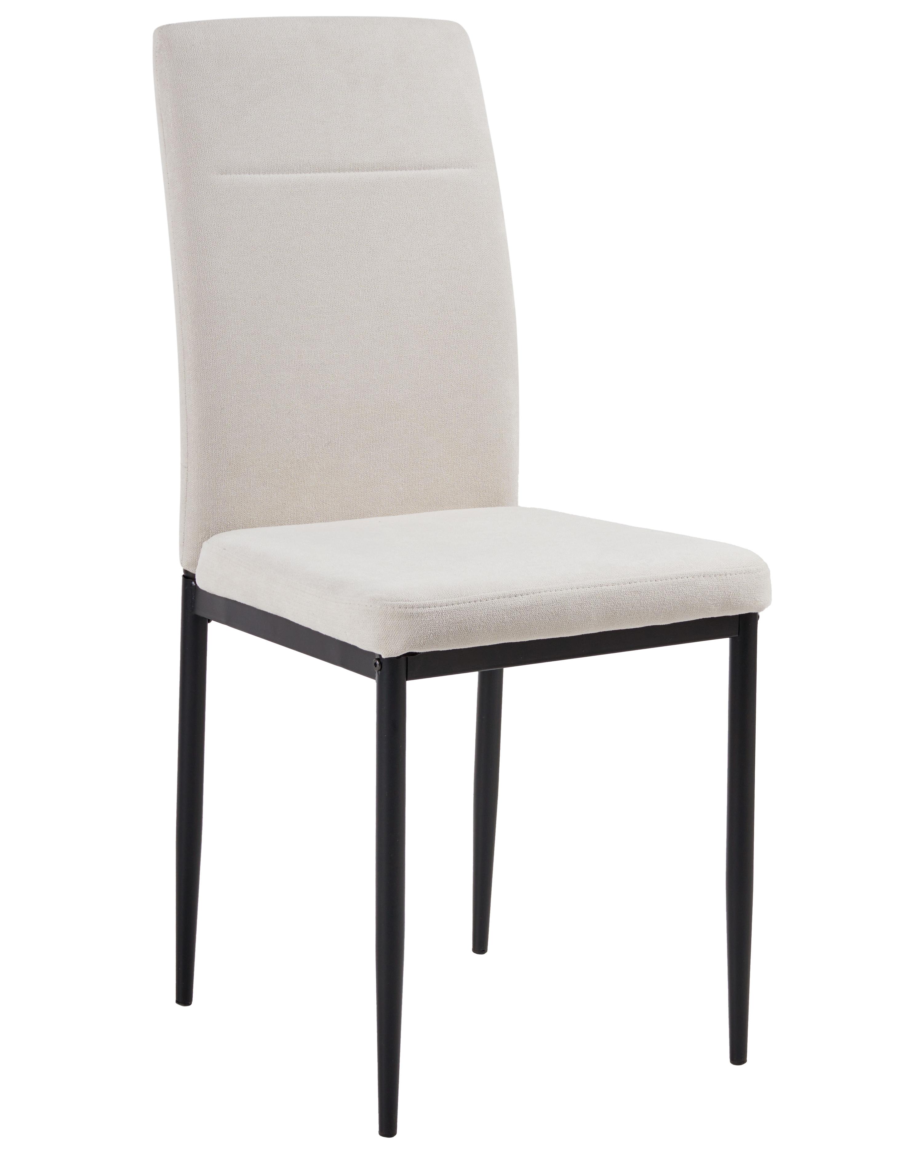 Set van 4 eetkamerstoelen RINER Stof Lichtbeige