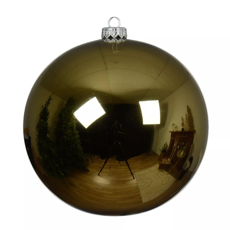 Lot de 6 boules de Noël en verre (D80 mm) Arctique brillante Vert romarin