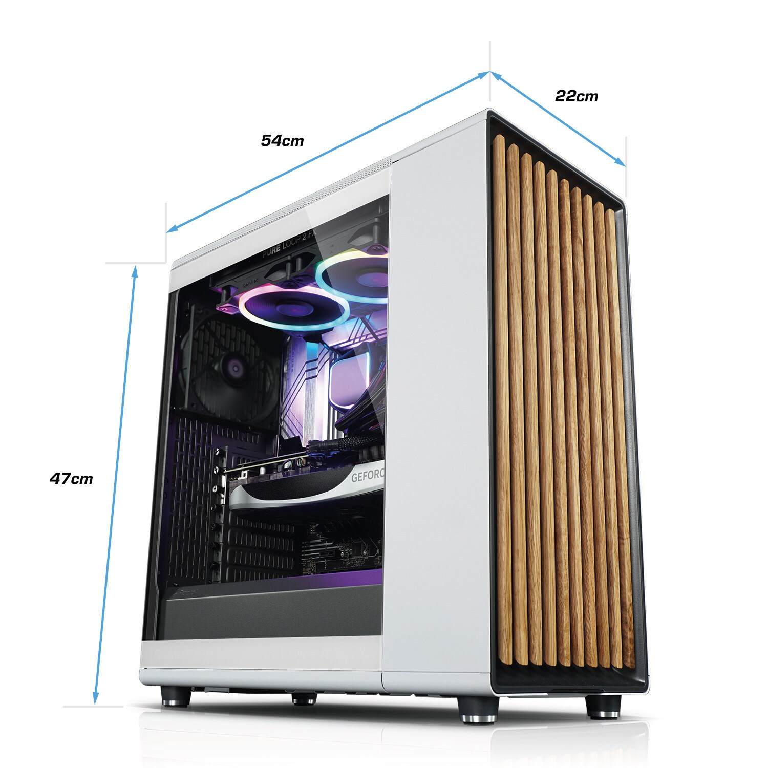 Gaming PC White Forest V AMD Ryzen 7 5800X, 32GB DDR4, NVIDIA RTX 4060 Ti 16 GB, 4TB SSD, Windows 11