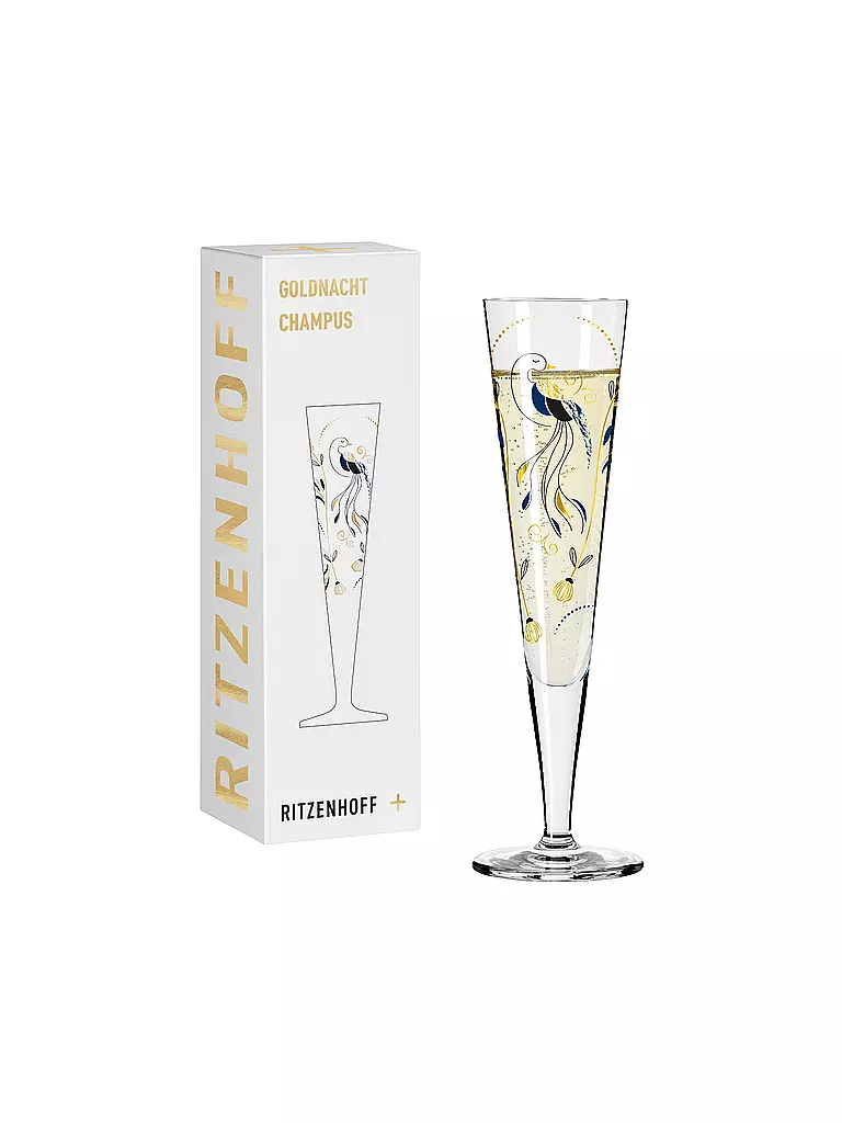 RITZENHOFF Champagnerglas GOLDNACHT # 43 Kordes gold