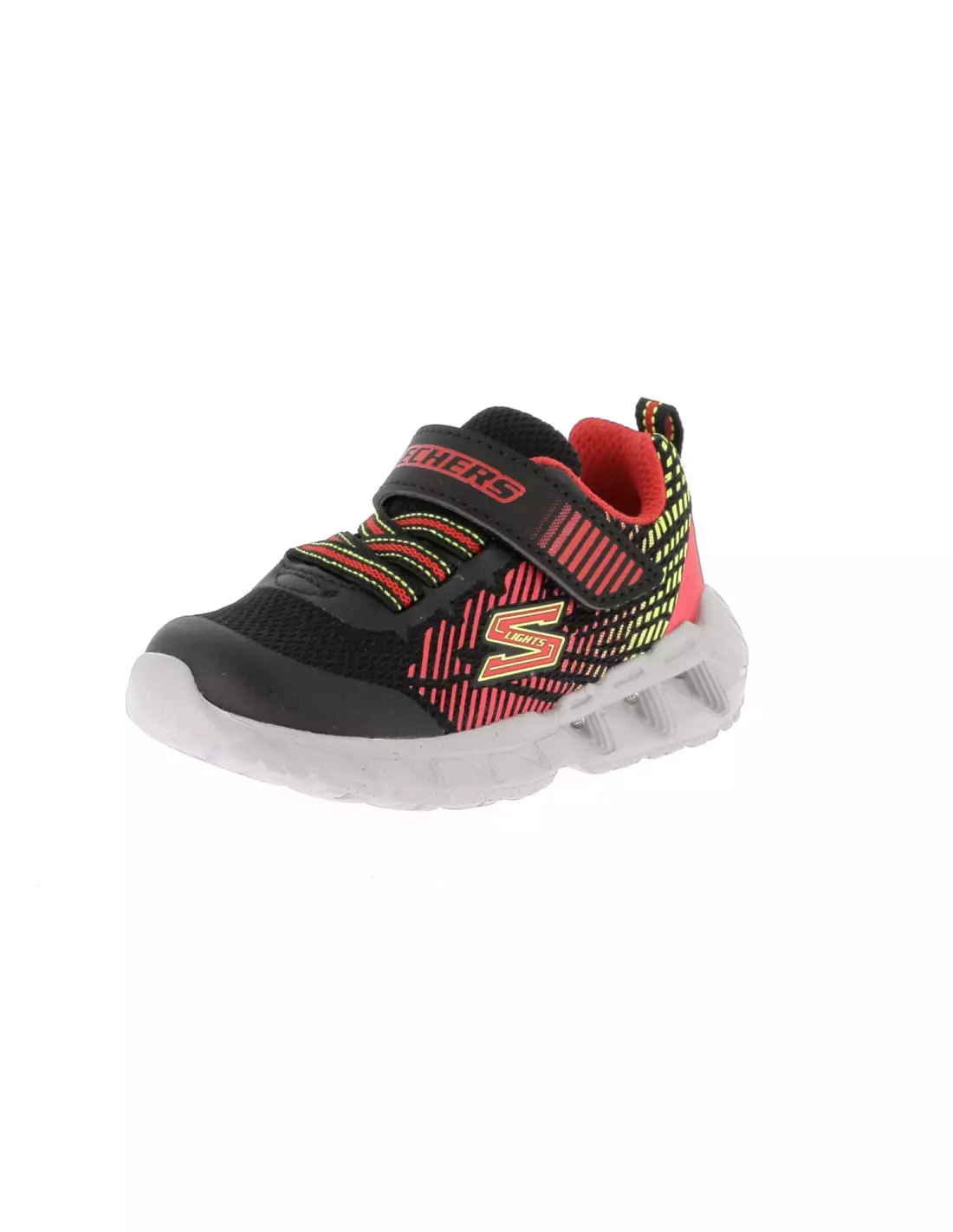 SKECHERS MAGNA LIGHTS GRUX - Baskets BLACKREDLIME