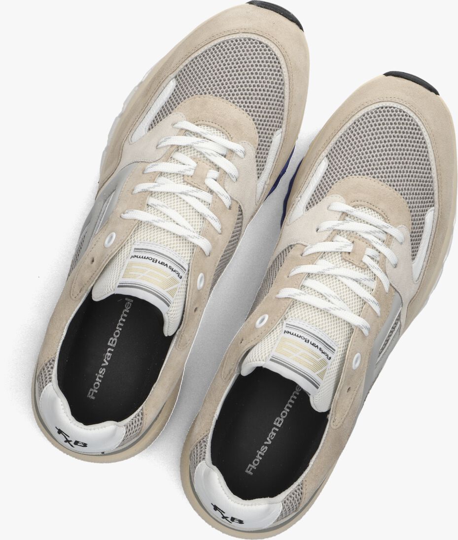 beige floris van bommel lage sneakers sfm-10154 de treener