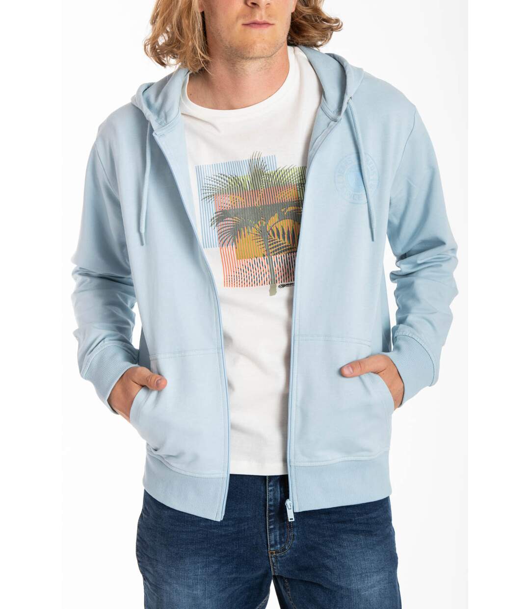 Sweat à capuche zippé MEDERIP VERT