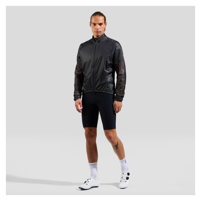 Veste imperméable Odlo Performance Knit Zeroweight Dual Dry Noir