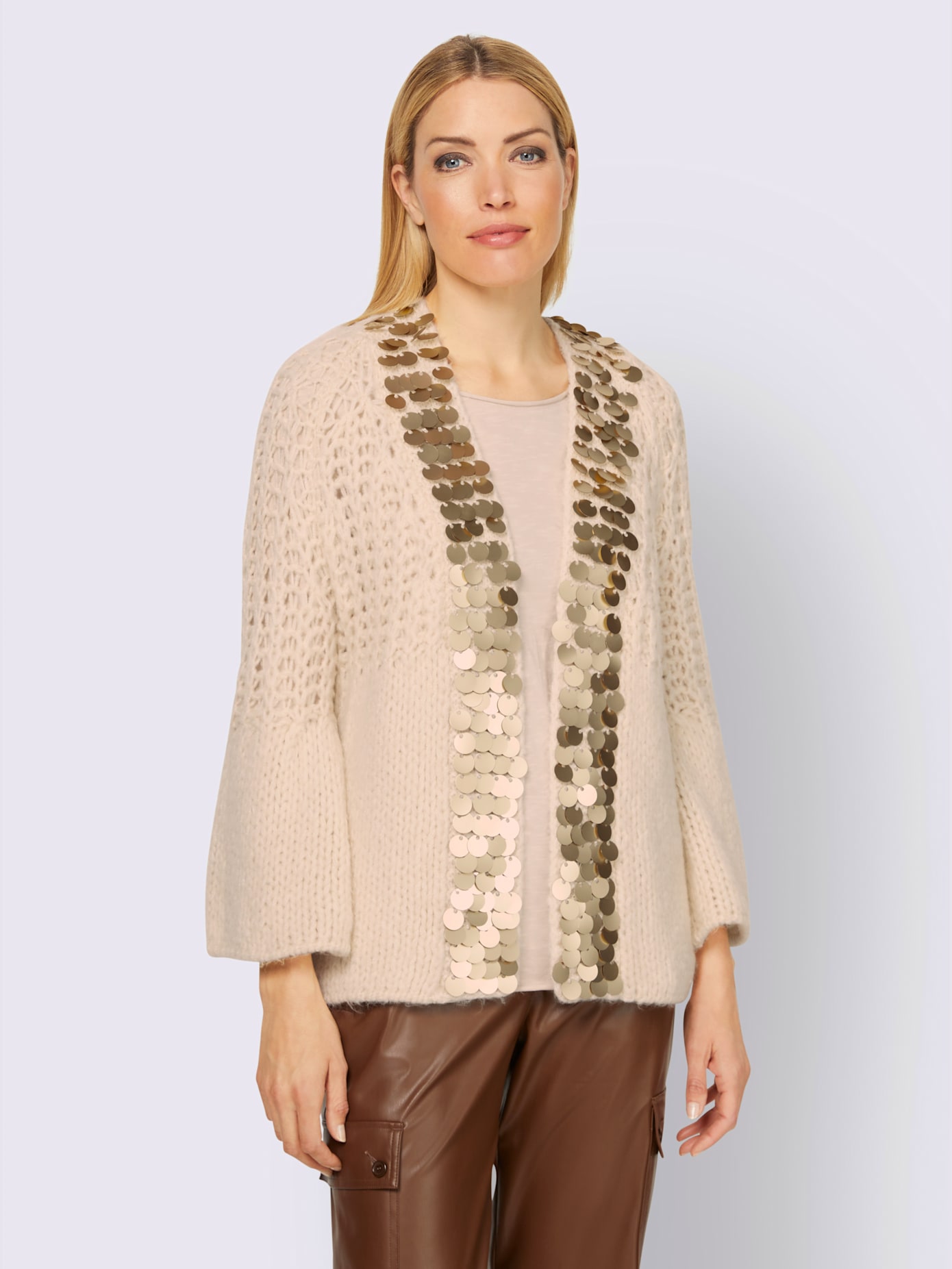 Veste en tricot grosse maille douce
