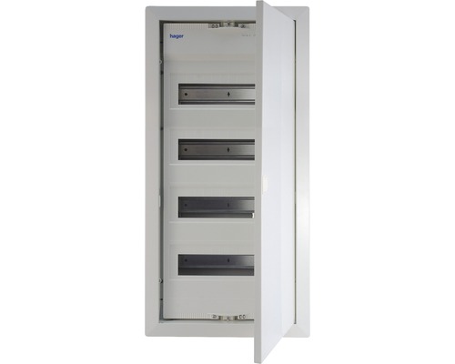 Hager VU 48NC kleine verdeelkast, inbouw, 4-rij, 48 modules, grijs