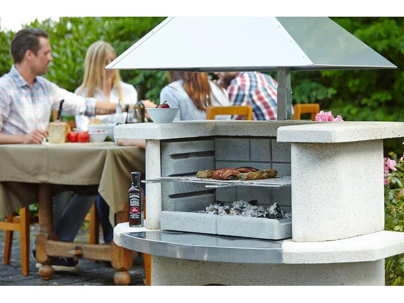 Buschbeck Cheminée Venedig, Weiss Gartengrillkamin