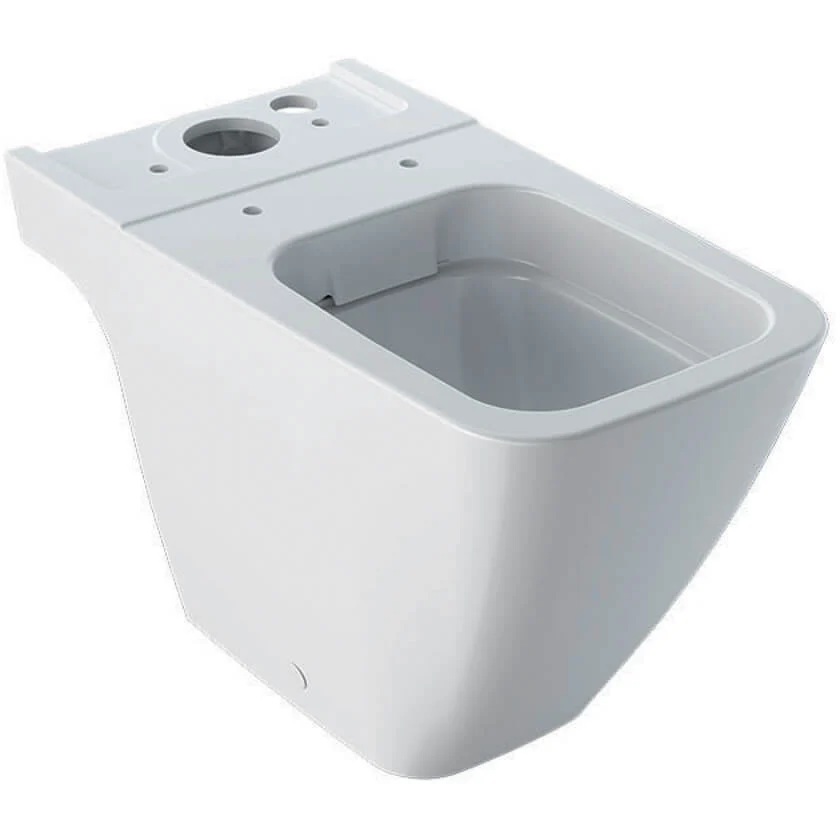 Geberit iCon Square staand randloos duoblok toilet met KeraTect wit glans