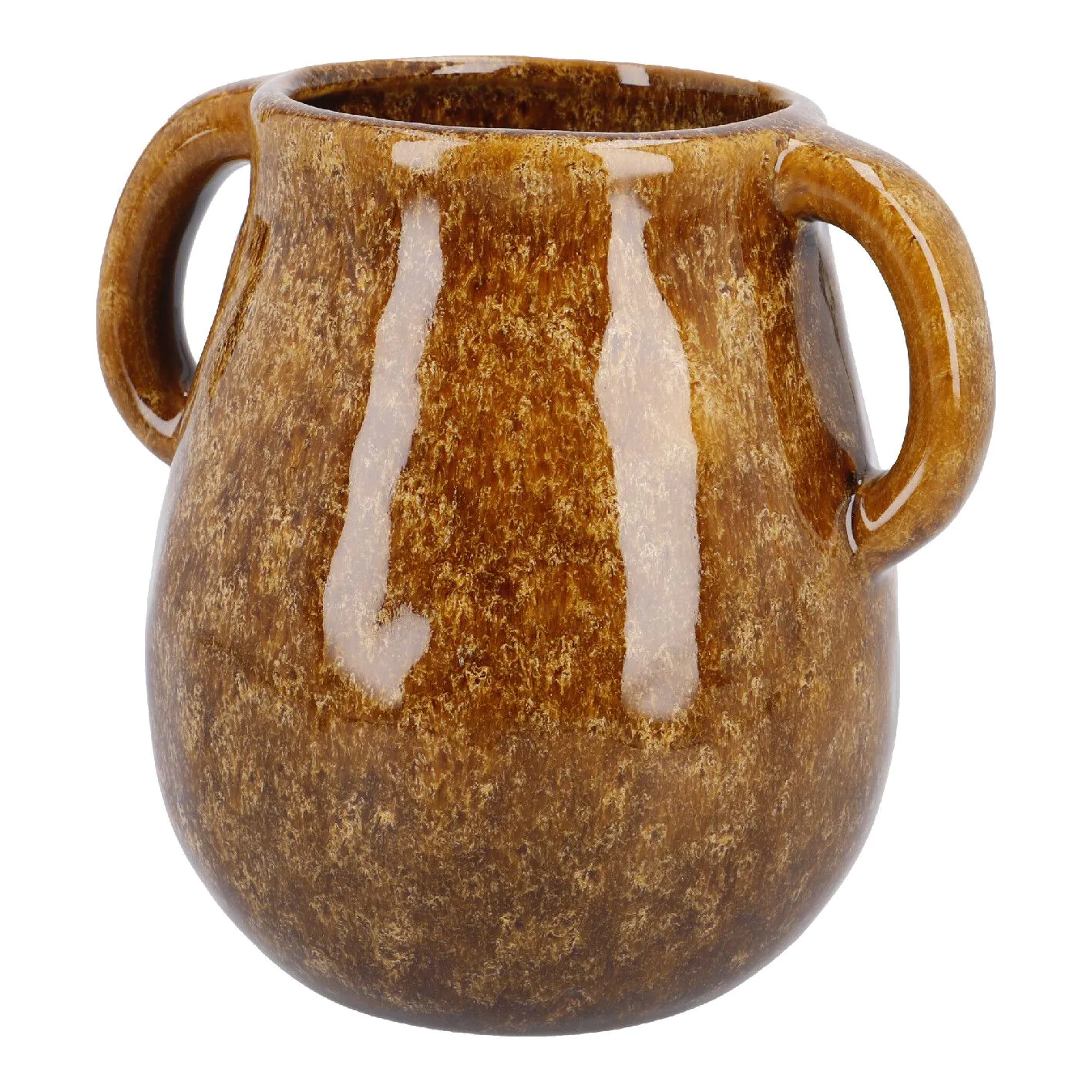 Vase Krug mit Griffen, braun