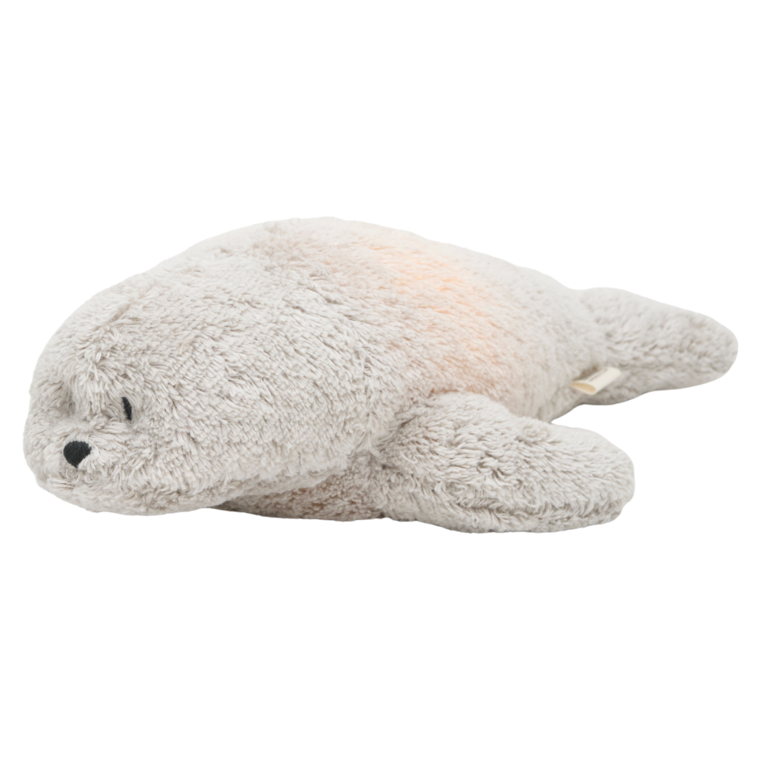 moonie 2.0 next gen knuffelzeehond met nachtlamp en geluid - gray