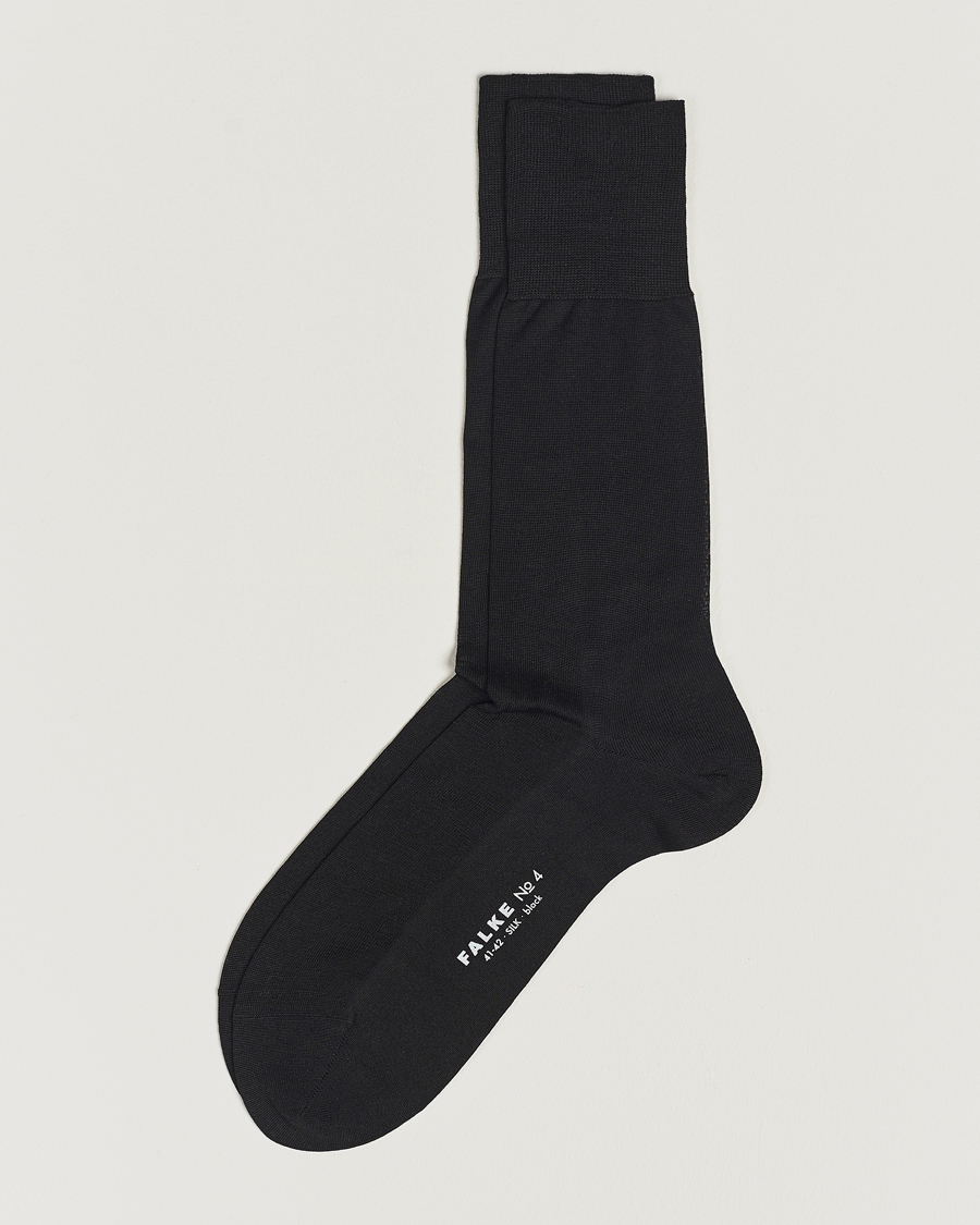 Falke No. 4 Pure Silk Socks Black