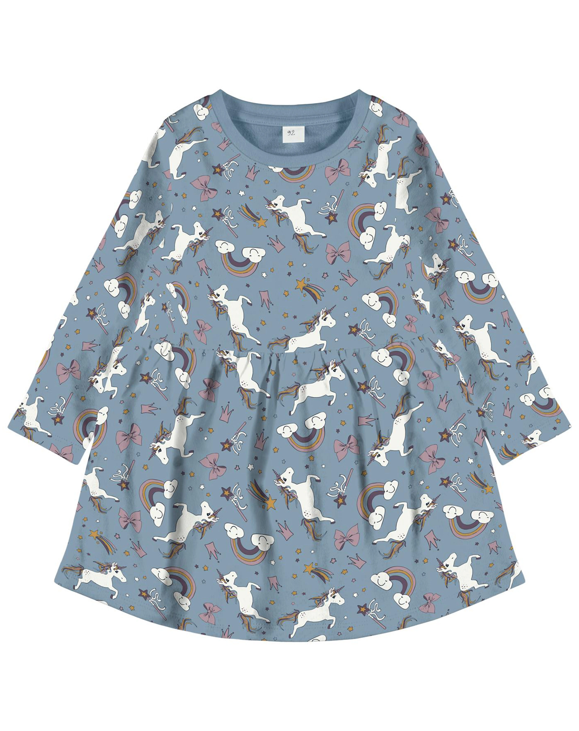 Langarmkleid NMFVITENNA in dusty blue