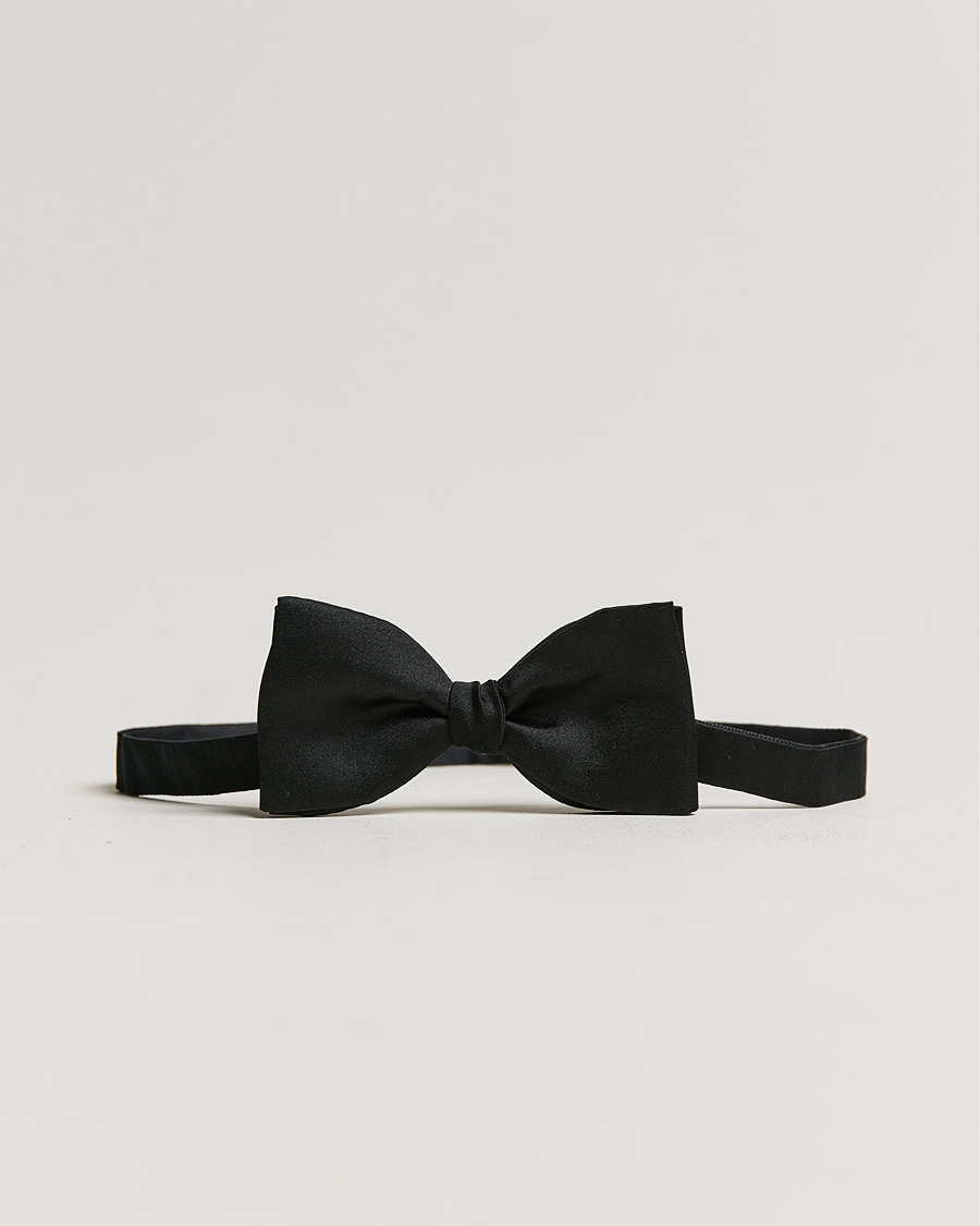 Stenströms Pre-Tied Silk Bow Tie Black