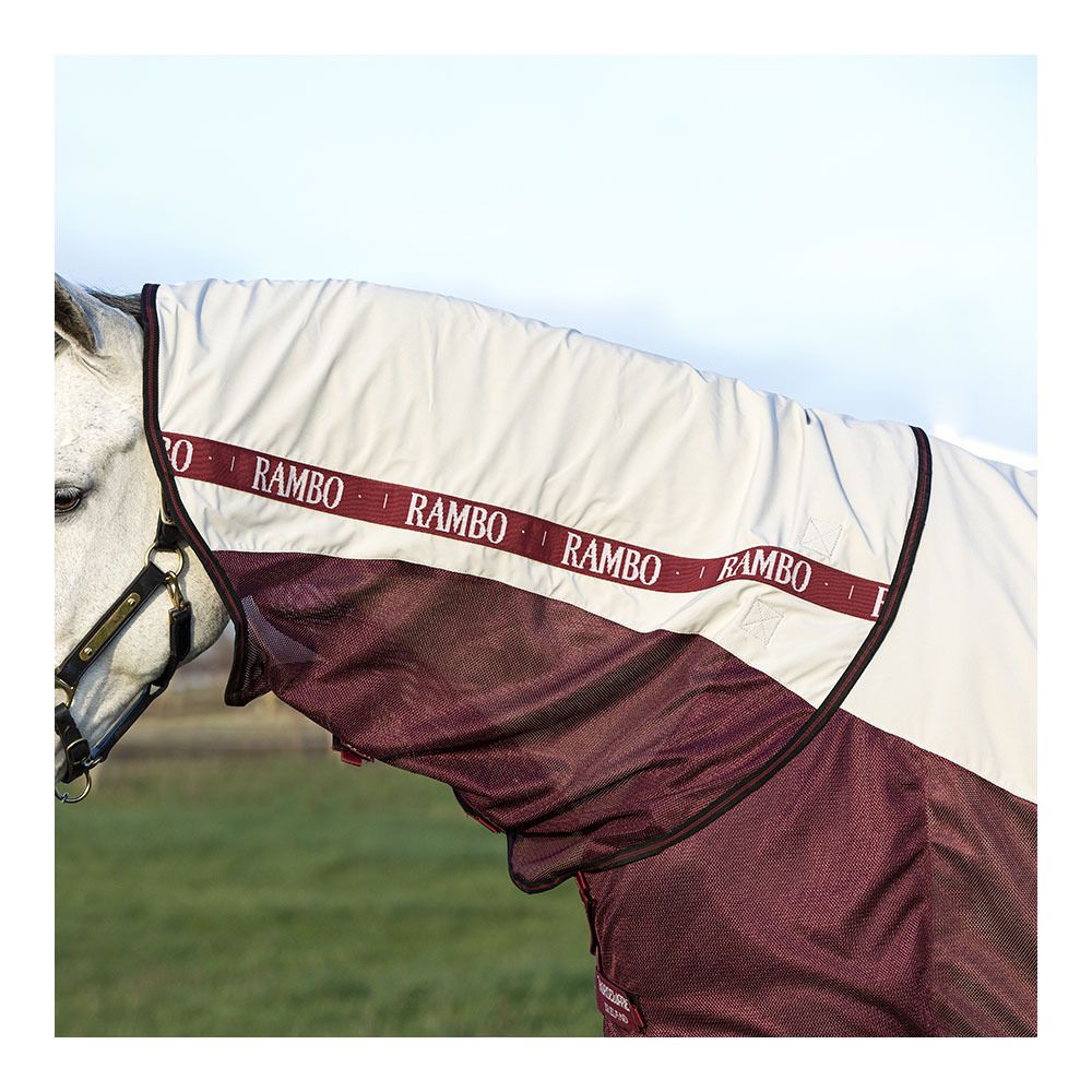 Horseware RAMBO SUMMER SERIES - Couverture + Doublure 100g + Couvre-cou grey/burg