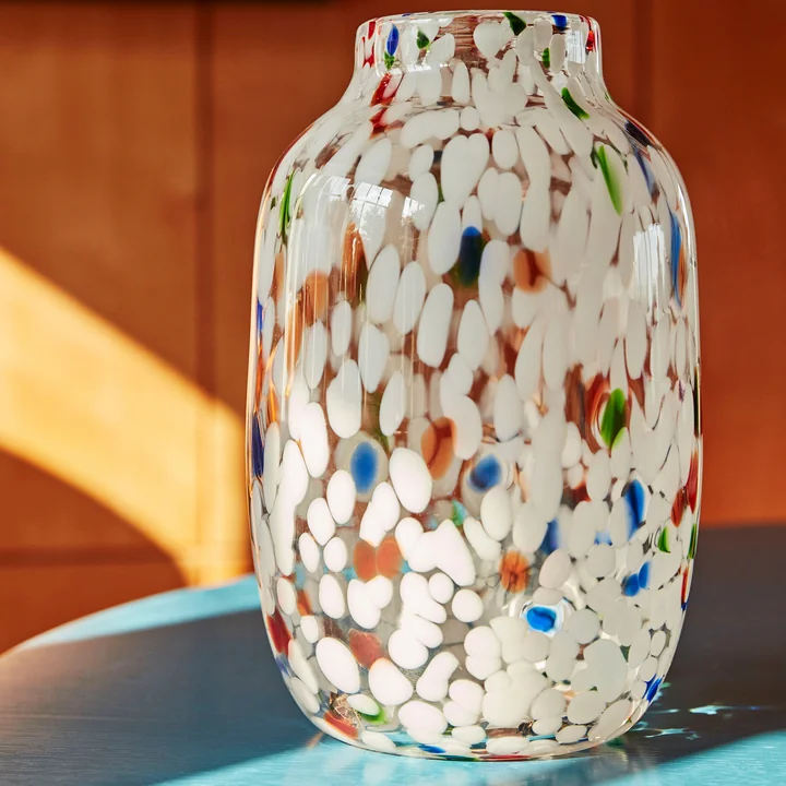 HAY - Splash Vase M, Ø 14,3 x H 22,2 cm, blue