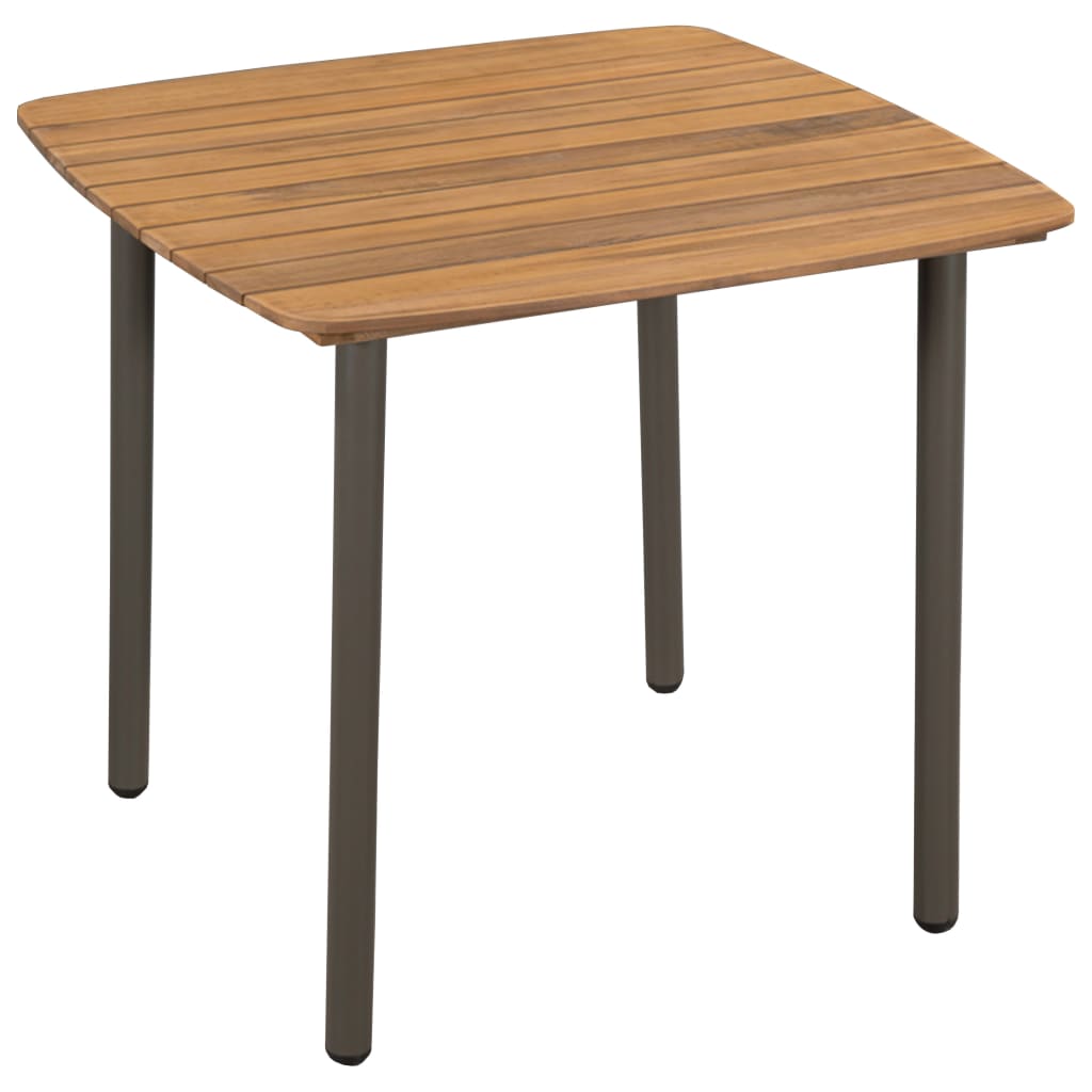 Mobilier à dîner d'extérieur 5 pièces bois d'acacia solide et acier