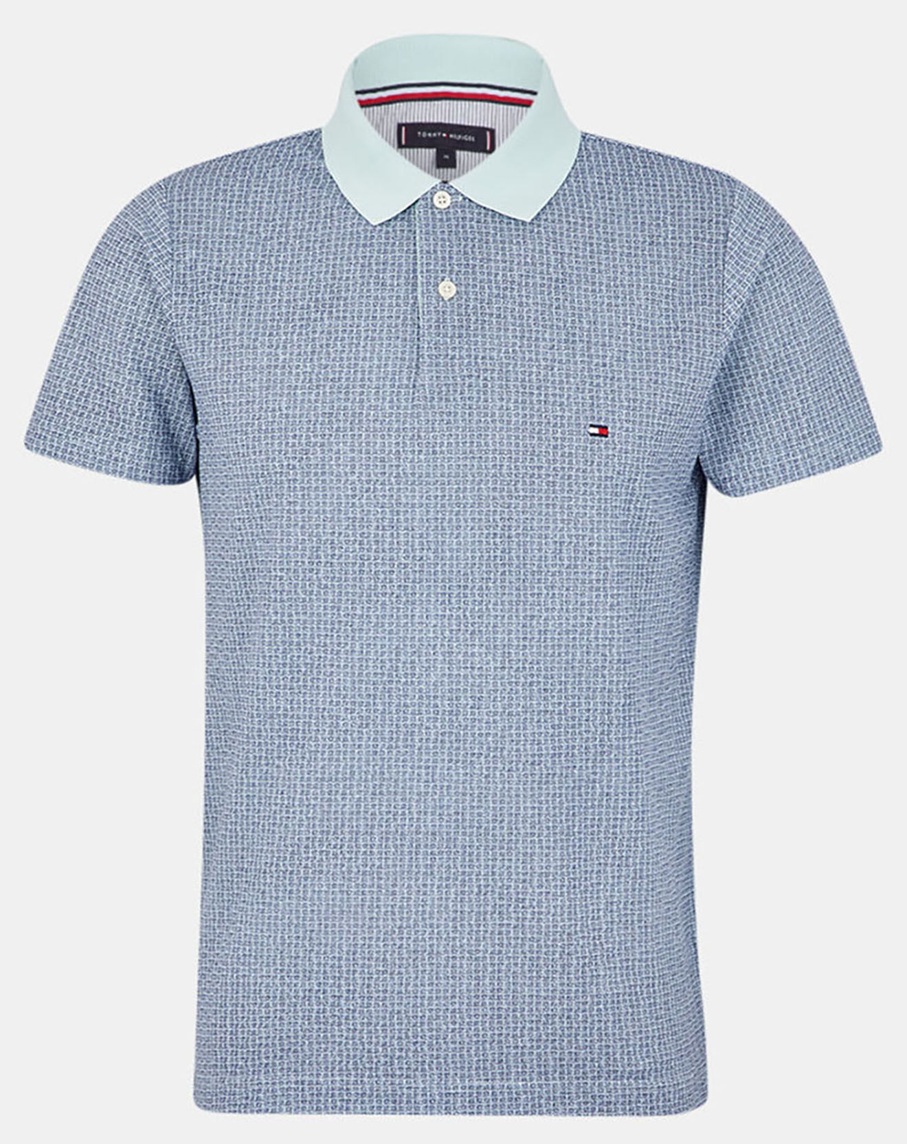 Tommy Hilfiger Polo slim fit imprimé fantaisie bleu moyen