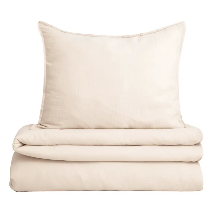 garbo&friends Parure de lit en mousseline de coton | Sable