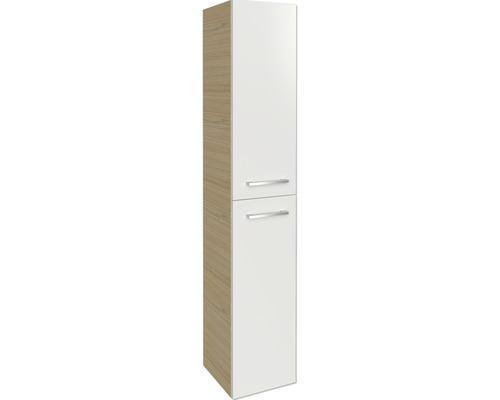 Hoge kast FACKELMANN B.Style links 30x162x31,6 cm Zand Eiken/wit