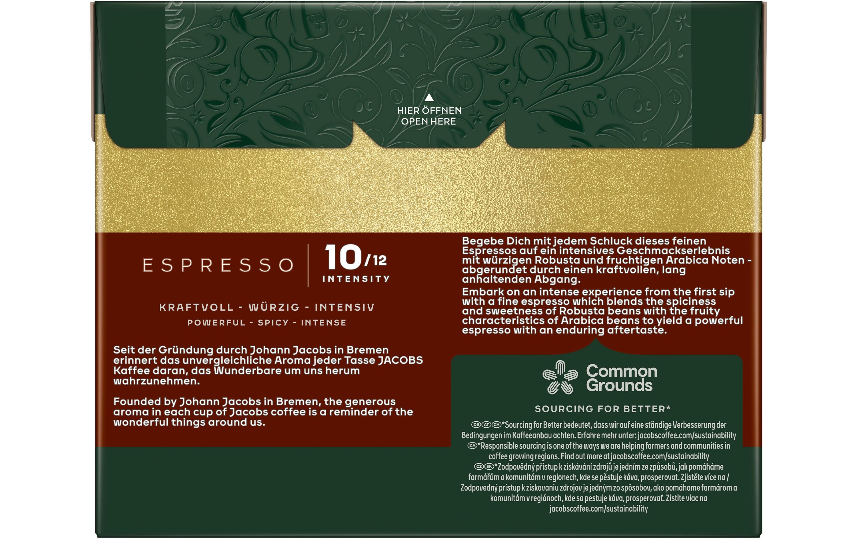 Kaffeekapseln Espresso 10 Intenso 40 StückAluminium Kaffeekapseln für Nespresso Maschinen