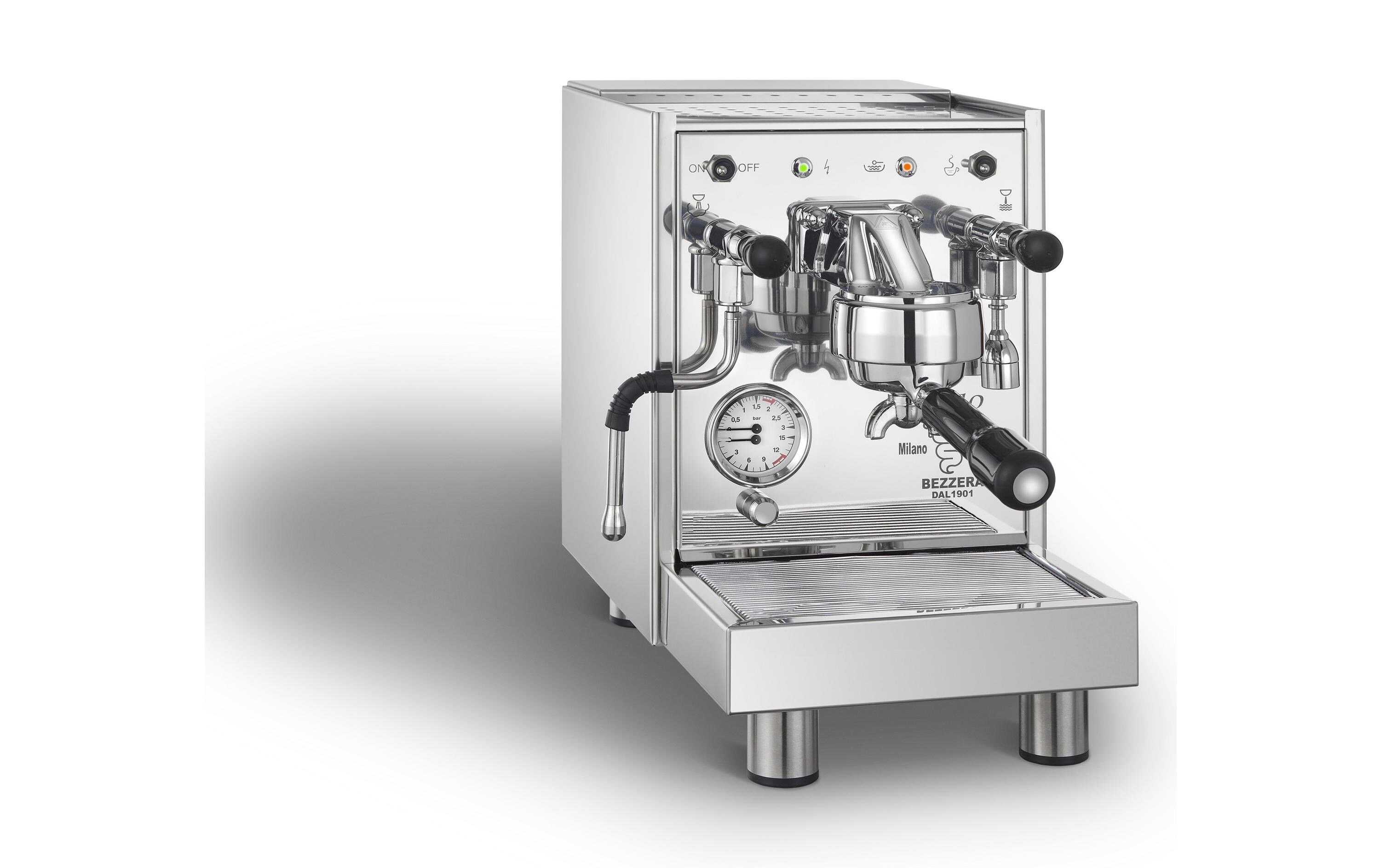 Siebträgermaschine BZ10 Edelstahl<br>Klassisches Zweikreisgerät für Milchschaum, Espresso und Heisswasser