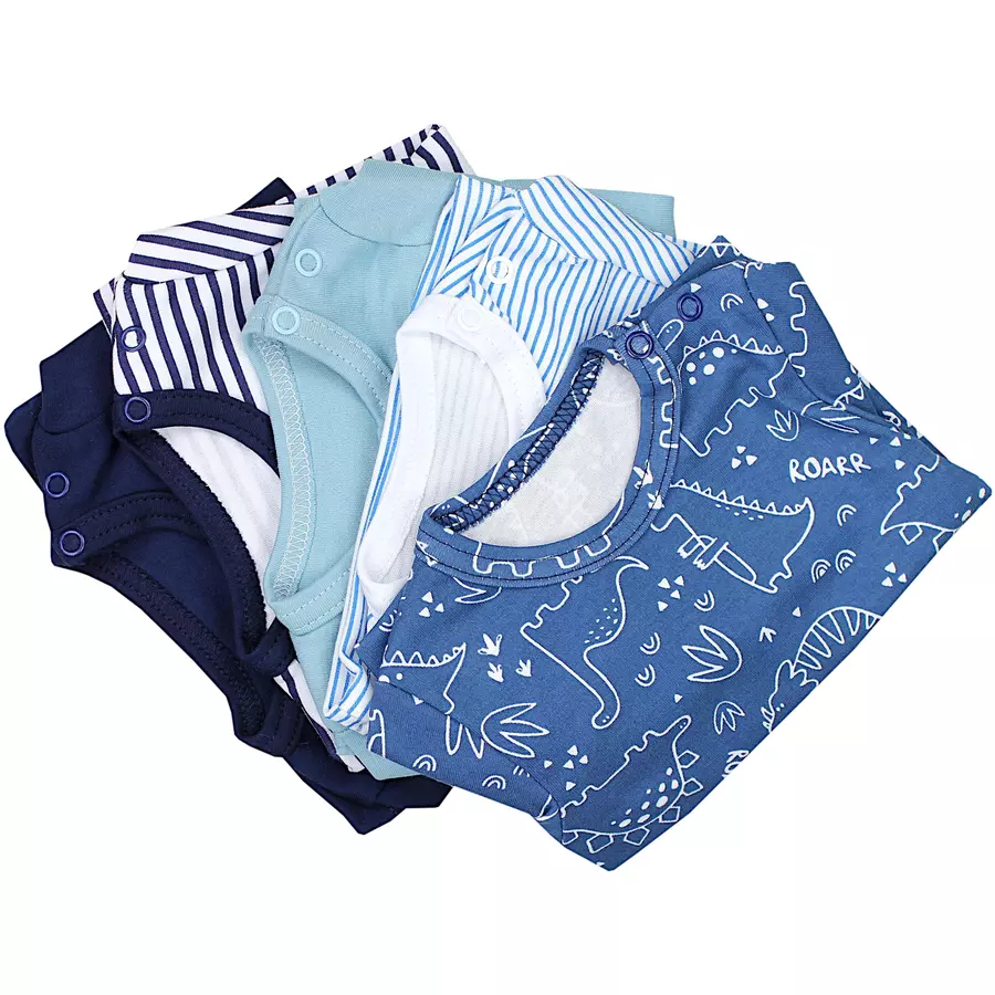 TupTam Baby Jungen Langarmshirt 5er Pack denim