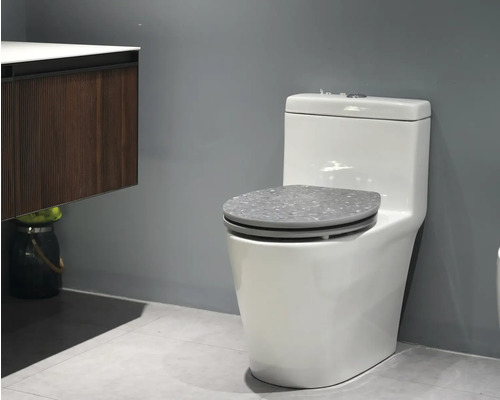 form&style toiletzitting Agrigan Terazzo decor donker soft-close mechanisme